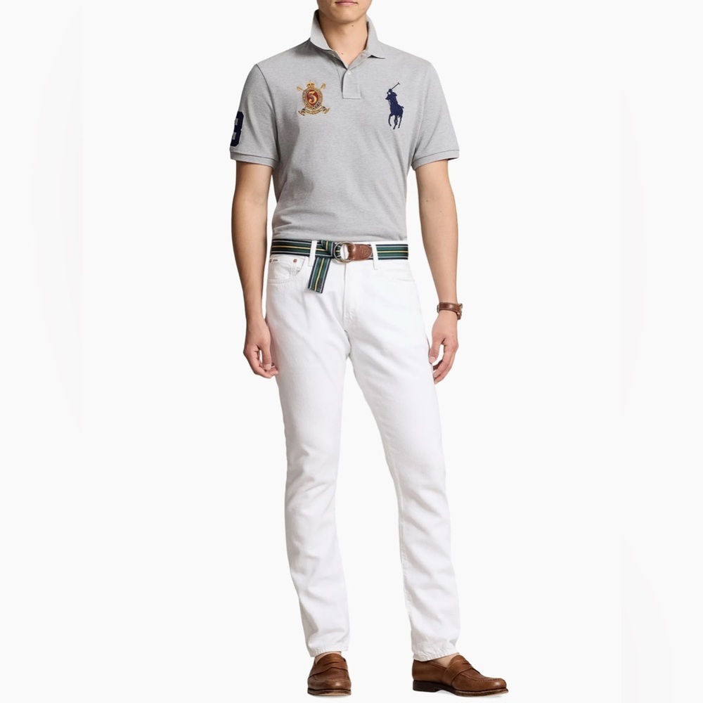 Polo Ralph Lauren Big Pony Crest Mesh Polo Shirt Gray Size 3XL NWT - Picture 3 of 11